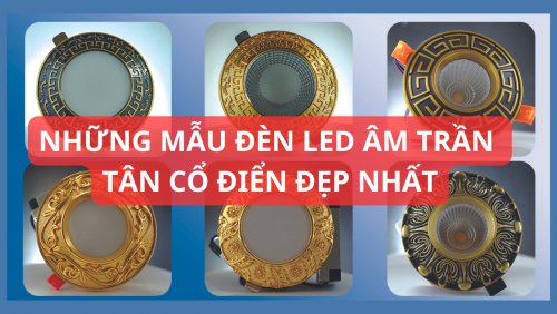 Mẫu đèn led âm trần tân cổ điển