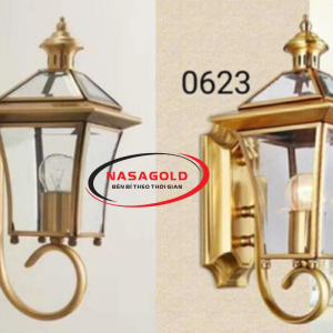 Đèn gắn vách ngoại thất đèn đồng NTD0623 Nasagold 