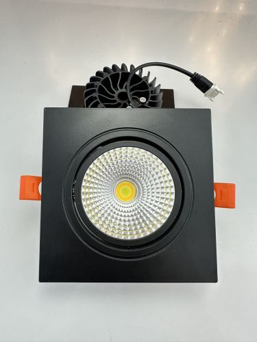 Đèn LEd âm trần đơn đen 7w 3 màu Nasagold