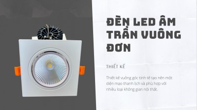 Mẫu đèn led tân cổ điển Nasagold âm trần vuông đơn